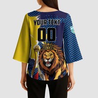 Custom Kings Saint Lucia Champions Cricket Kimono Sleeve Blouse St Lucia Glory Awaits - Wonder Print Shop