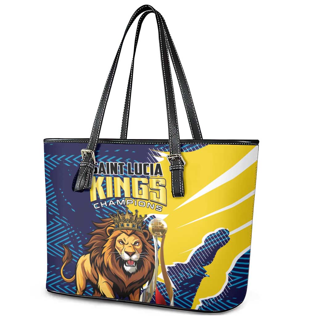 Kings Saint Lucia Champions Cricket Leather Tote Bag St Lucia Glory Awaits - Wonder Print Shop