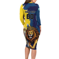 Custom Kings Saint Lucia Champions Cricket Long Sleeve Bodycon Dress St Lucia Glory Awaits - Wonder Print Shop