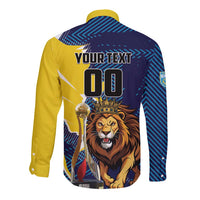 Custom Kings Saint Lucia Champions Cricket Long Sleeve Button Shirt St Lucia Glory Awaits - Wonder Print Shop