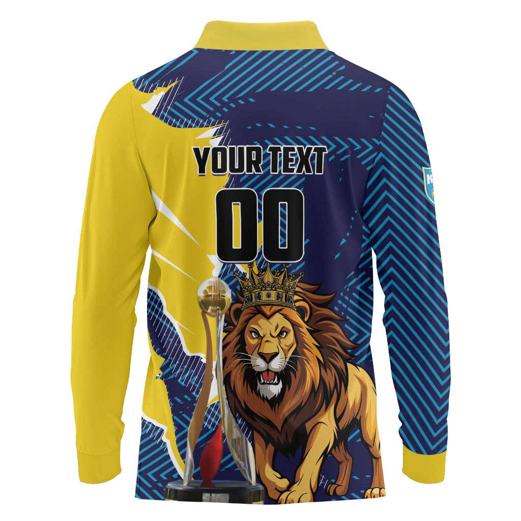 Custom Kings Saint Lucia Champions Cricket Long Sleeve Polo Shirt St Lucia Glory Awaits - Wonder Print Shop