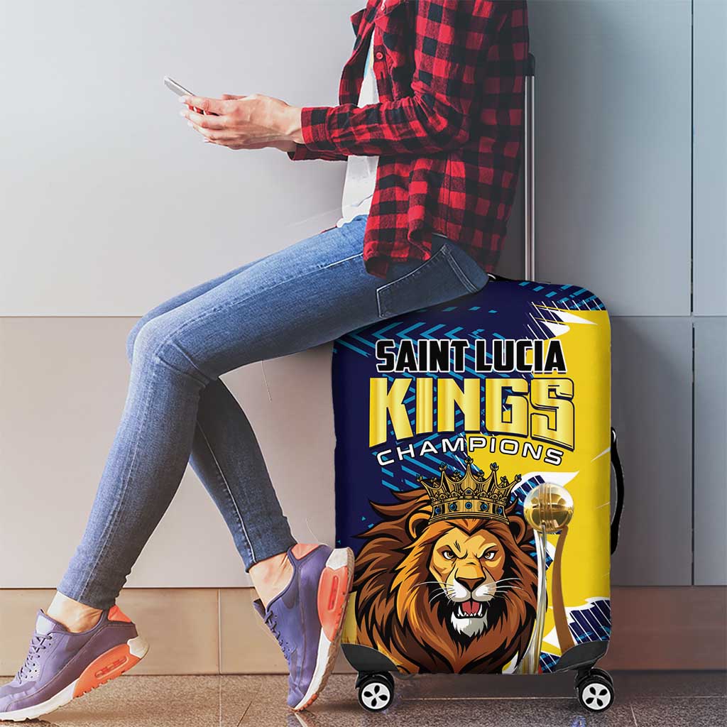 Kings Saint Lucia Champions Cricket Luggage Cover St Lucia Glory Awaits - Wonder Print Shop