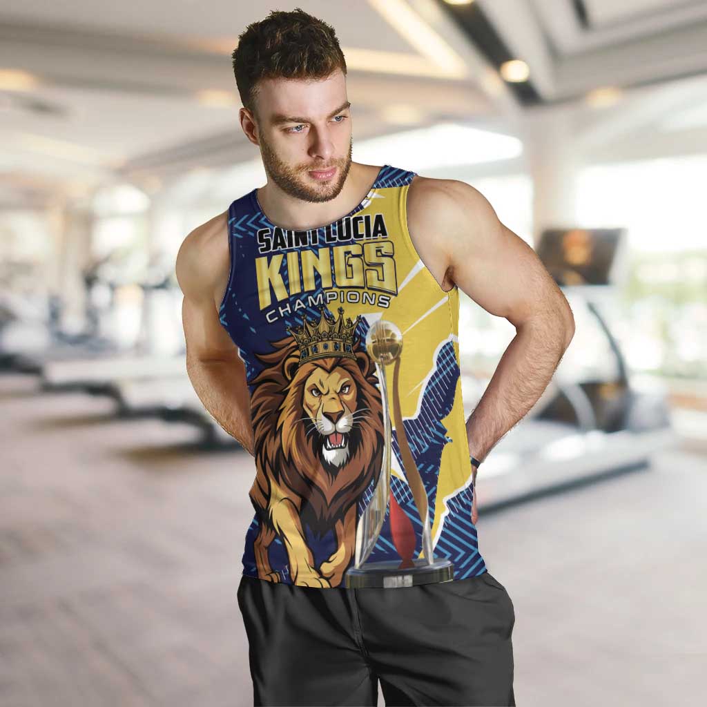 Custom Kings Saint Lucia Champions Cricket Men Tank Top St Lucia Glory Awaits - Wonder Print Shop