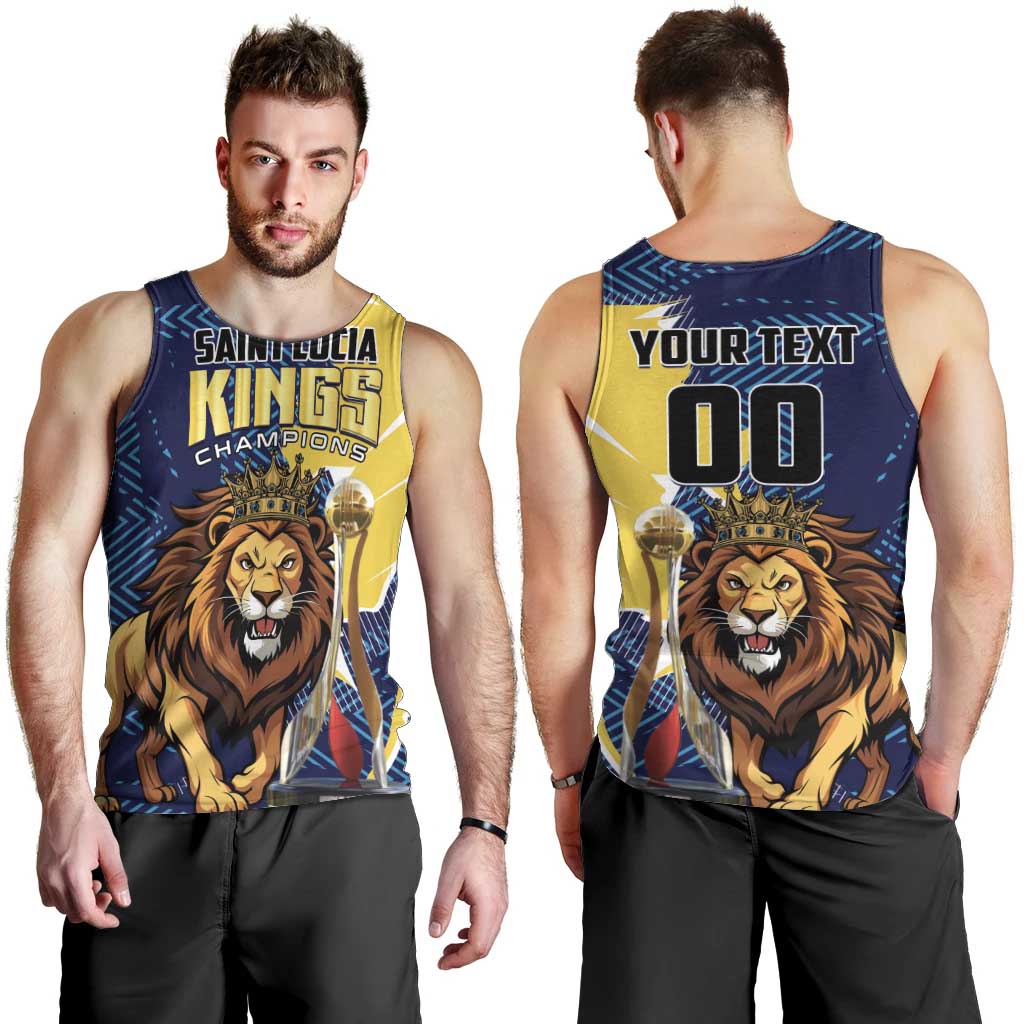 Custom Kings Saint Lucia Champions Cricket Men Tank Top St Lucia Glory Awaits - Wonder Print Shop