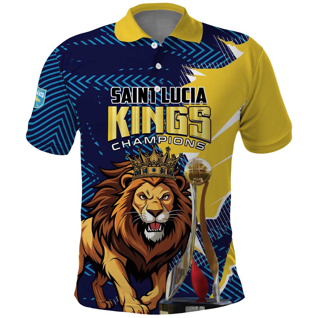 Custom Kings Saint Lucia Champions Cricket Polo Shirt St Lucia Glory Awaits - Wonder Print Shop