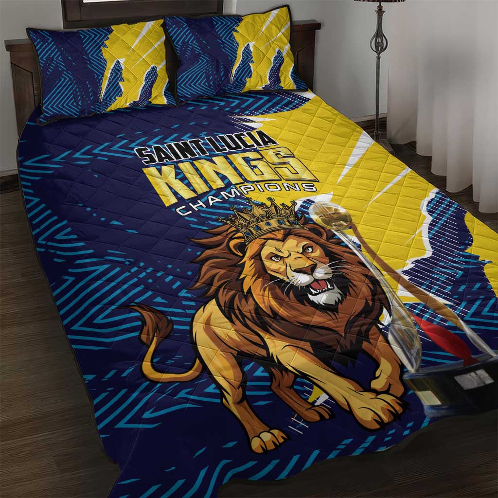 Kings Saint Lucia Champions Cricket Quilt Bed Set St Lucia Glory Awaits - Wonder Print Shop