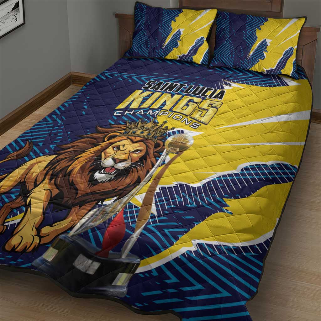 Kings Saint Lucia Champions Cricket Quilt Bed Set St Lucia Glory Awaits - Wonder Print Shop