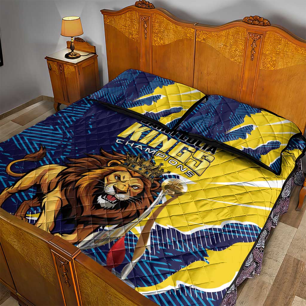 Kings Saint Lucia Champions Cricket Quilt Bed Set St Lucia Glory Awaits - Wonder Print Shop