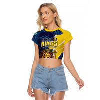 Custom Kings Saint Lucia Champions Cricket Raglan Cropped T Shirt St Lucia Glory Awaits - Wonder Print Shop