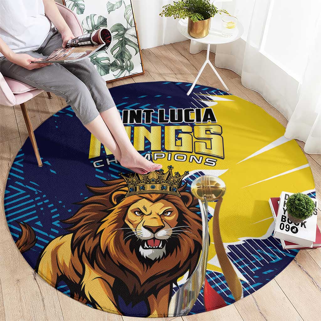 Kings Saint Lucia Champions Cricket Round Carpet St Lucia Glory Awaits - Wonder Print Shop