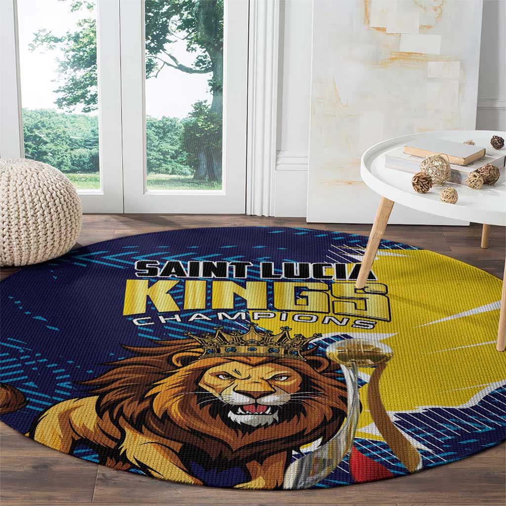 Kings Saint Lucia Champions Cricket Round Carpet St Lucia Glory Awaits - Wonder Print Shop