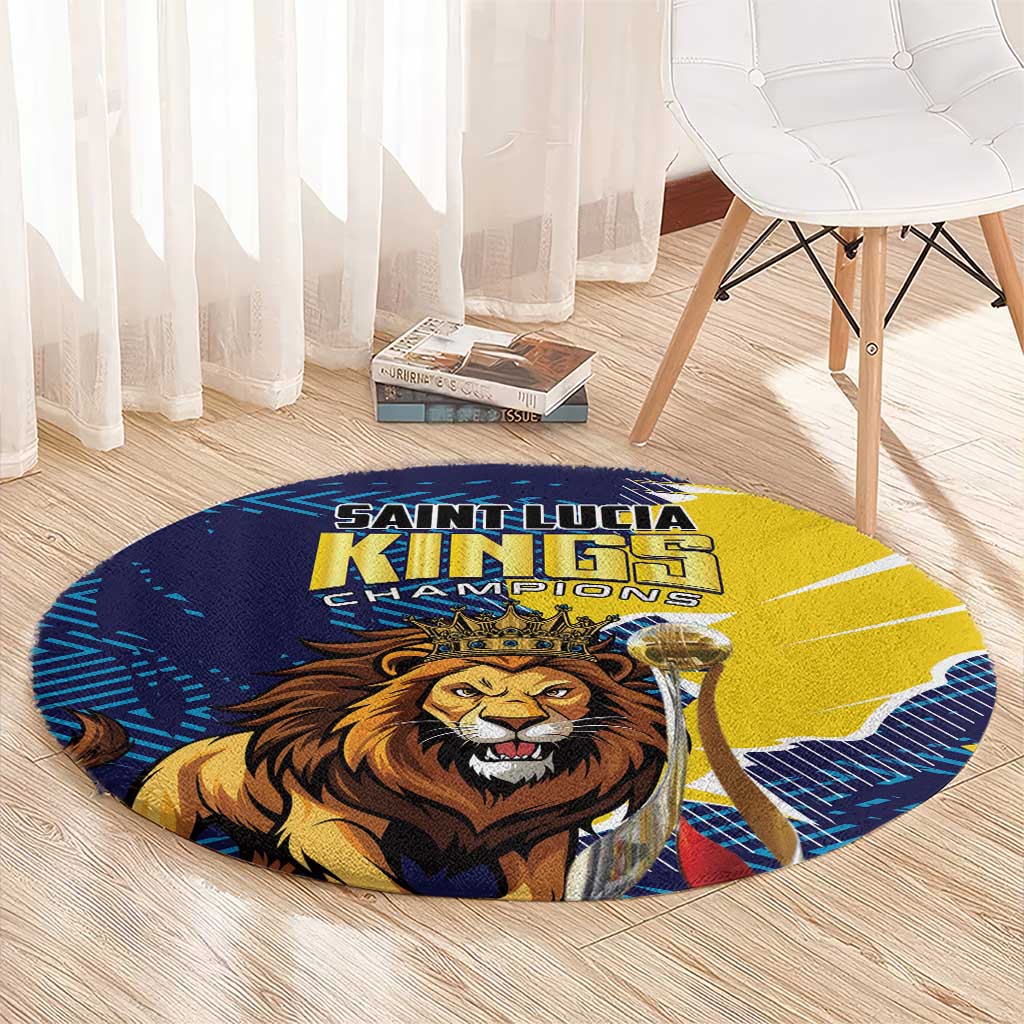Kings Saint Lucia Champions Cricket Round Carpet St Lucia Glory Awaits - Wonder Print Shop