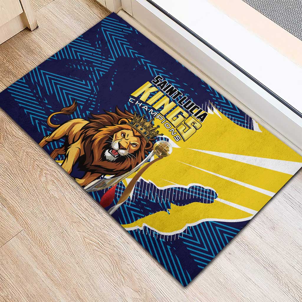 Kings Saint Lucia Champions Cricket Rubber Doormat St Lucia Glory Awaits - Wonder Print Shop