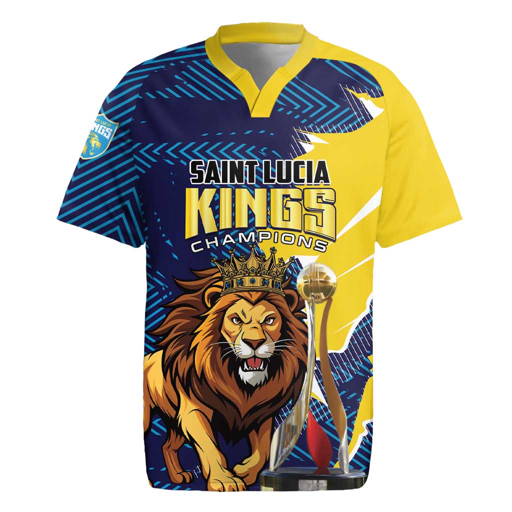 Custom Kings Saint Lucia Champions Cricket Rugby Jersey St Lucia Glory Awaits - Wonder Print Shop