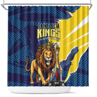 Kings Saint Lucia Champions Cricket Shower Curtain St Lucia Glory Awaits - Wonder Print Shop