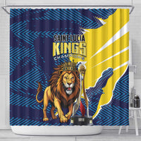 Kings Saint Lucia Champions Cricket Shower Curtain St Lucia Glory Awaits - Wonder Print Shop