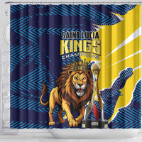 Kings Saint Lucia Champions Cricket Shower Curtain St Lucia Glory Awaits - Wonder Print Shop