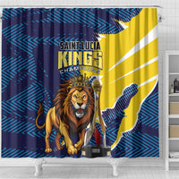 Kings Saint Lucia Champions Cricket Shower Curtain St Lucia Glory Awaits - Wonder Print Shop