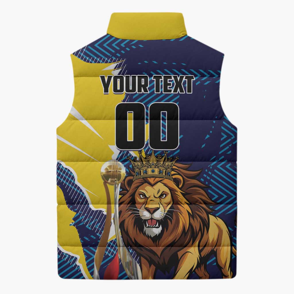 Custom Kings Saint Lucia Champions Cricket Sleeveless Puffer Jacket St Lucia Glory Awaits - Wonder Print Shop