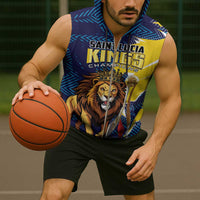 Custom Kings Saint Lucia Champions Cricket Sleeveless Zip Hoodie St Lucia Glory Awaits - Wonder Print Shop