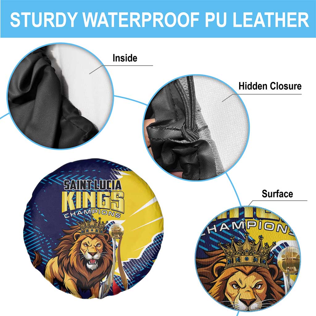 Kings Saint Lucia Champions Cricket Spare Tire Cover St Lucia Glory Awaits - Wonder Print Shop