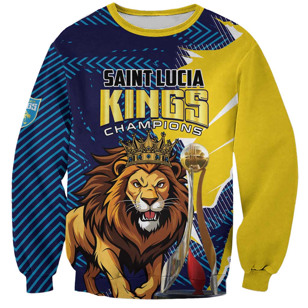 Custom Kings Saint Lucia Champions Cricket Sweatshirt St Lucia Glory Awaits - Wonder Print Shop