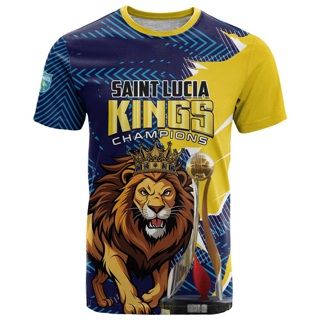 Custom Kings Saint Lucia Champions Cricket T Shirt St Lucia Glory Awaits - Wonder Print Shop