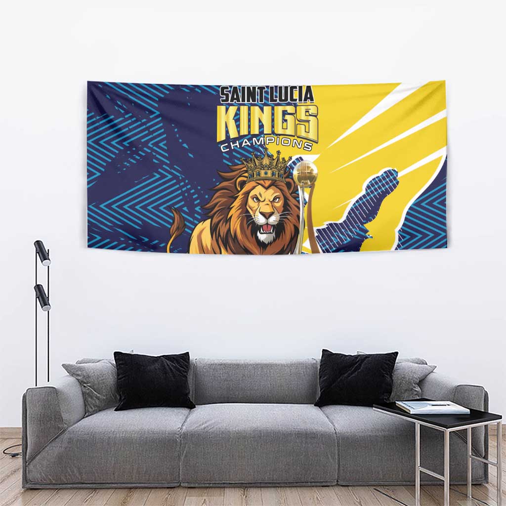 Kings Saint Lucia Champions Cricket Tapestry St Lucia Glory Awaits - Wonder Print Shop