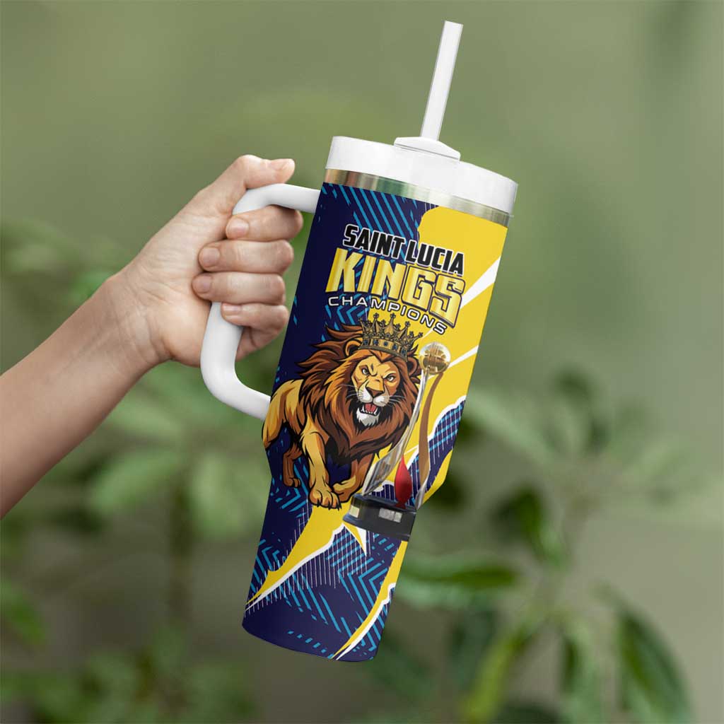 Kings Saint Lucia Champions Cricket Tumbler With Handle St Lucia Glory Awaits - Wonder Print Shop