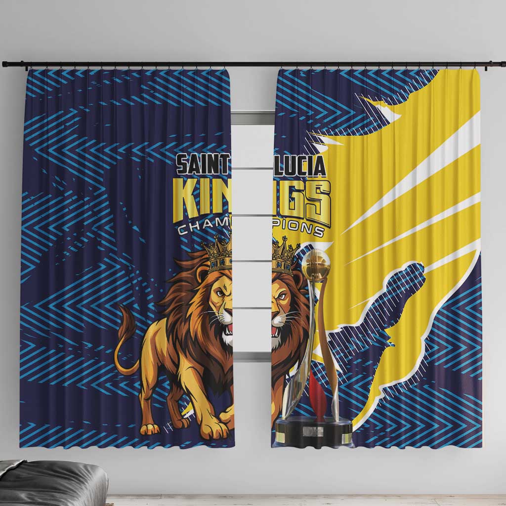 Kings Saint Lucia Champions Cricket Window Curtain St Lucia Glory Awaits - Wonder Print Shop