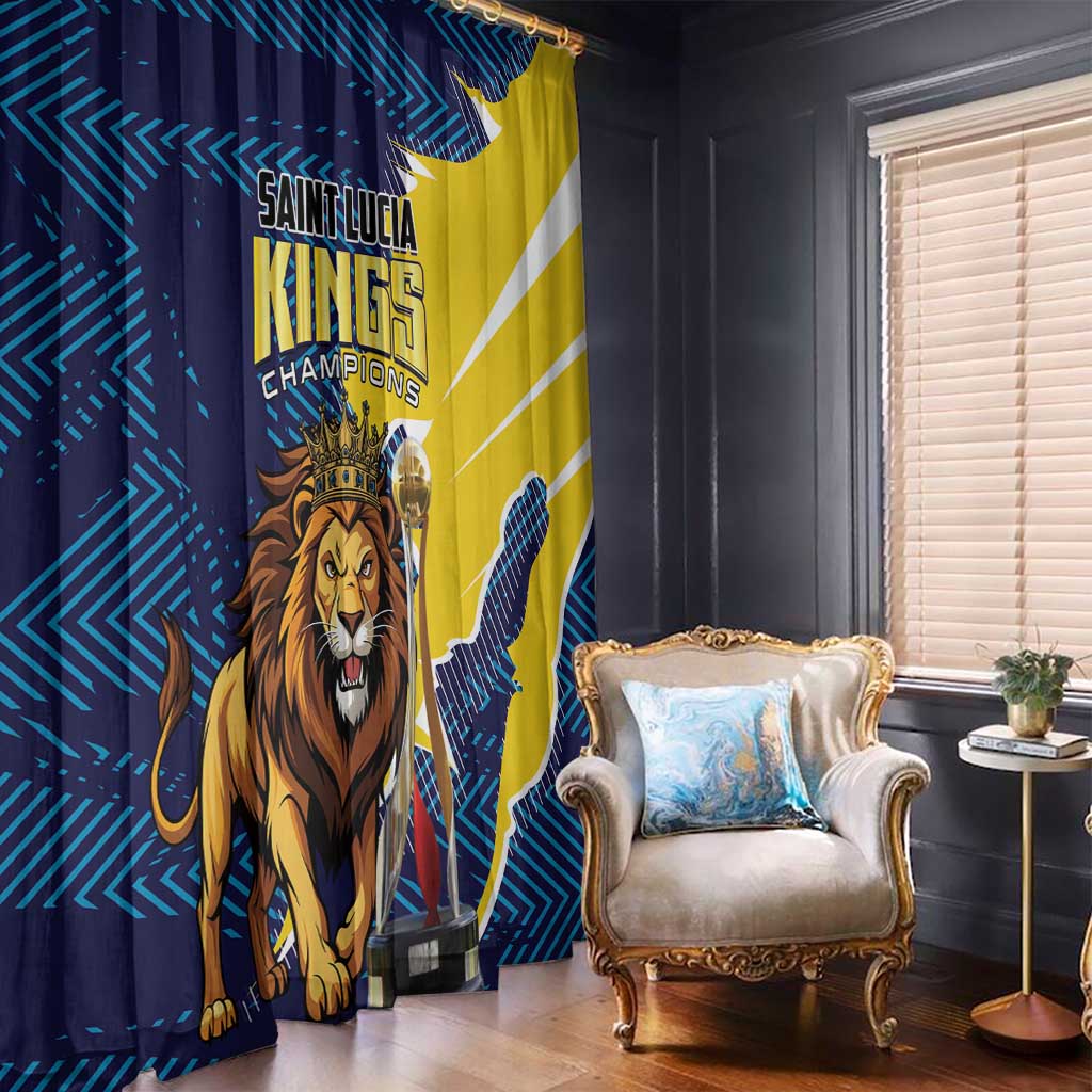 Kings Saint Lucia Champions Cricket Window Curtain St Lucia Glory Awaits - Wonder Print Shop