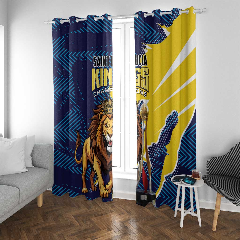 Kings Saint Lucia Champions Cricket Window Curtain St Lucia Glory Awaits - Wonder Print Shop