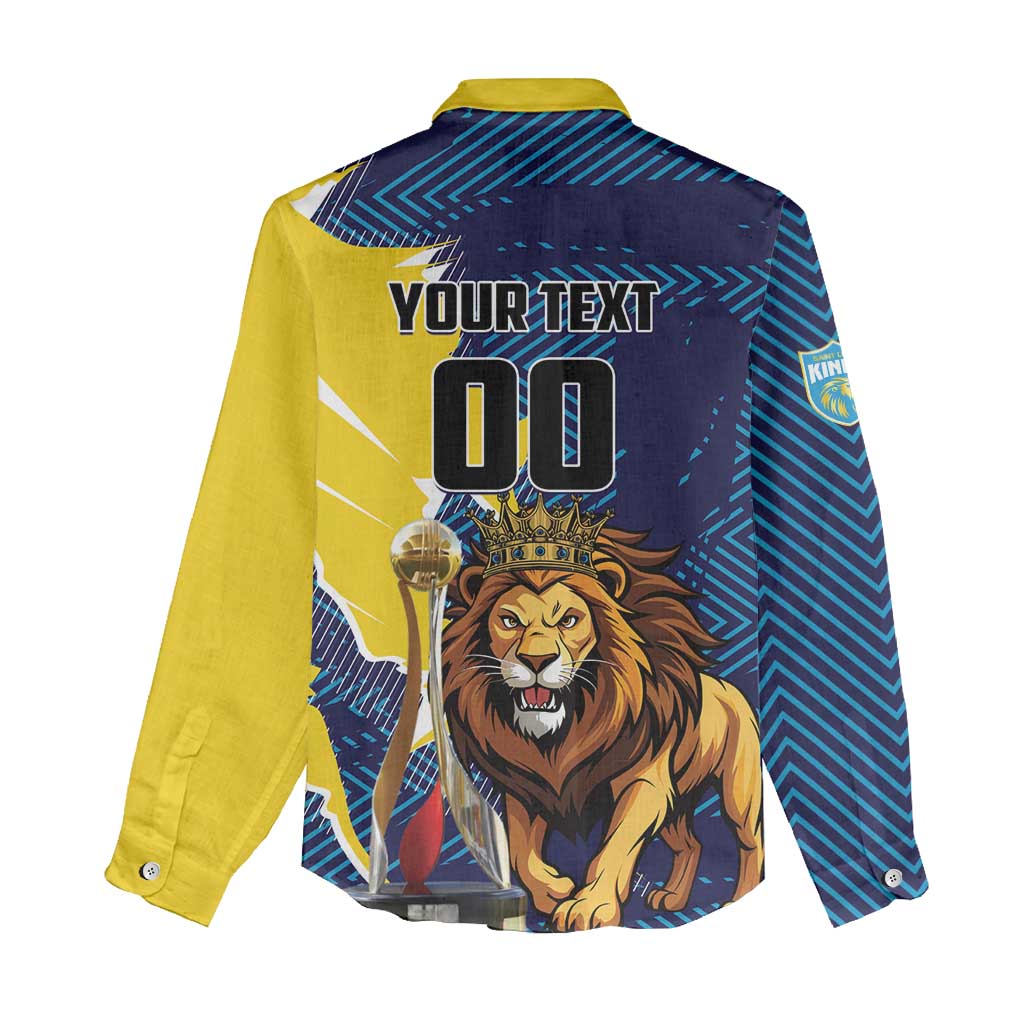 Custom Kings Saint Lucia Champions Cricket Women Casual Shirt St Lucia Glory Awaits - Wonder Print Shop