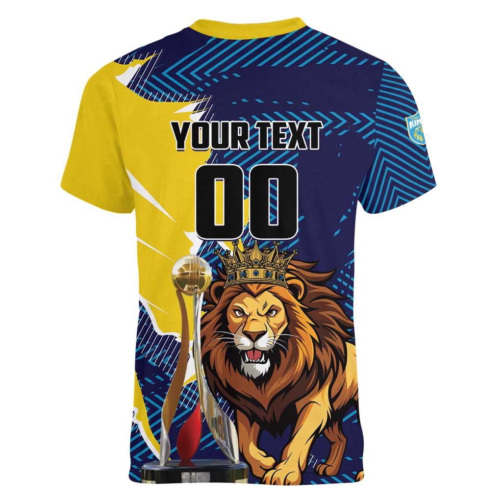 Custom Kings Saint Lucia Champions Cricket Women V-Neck T-Shirt St Lucia Glory Awaits - Wonder Print Shop