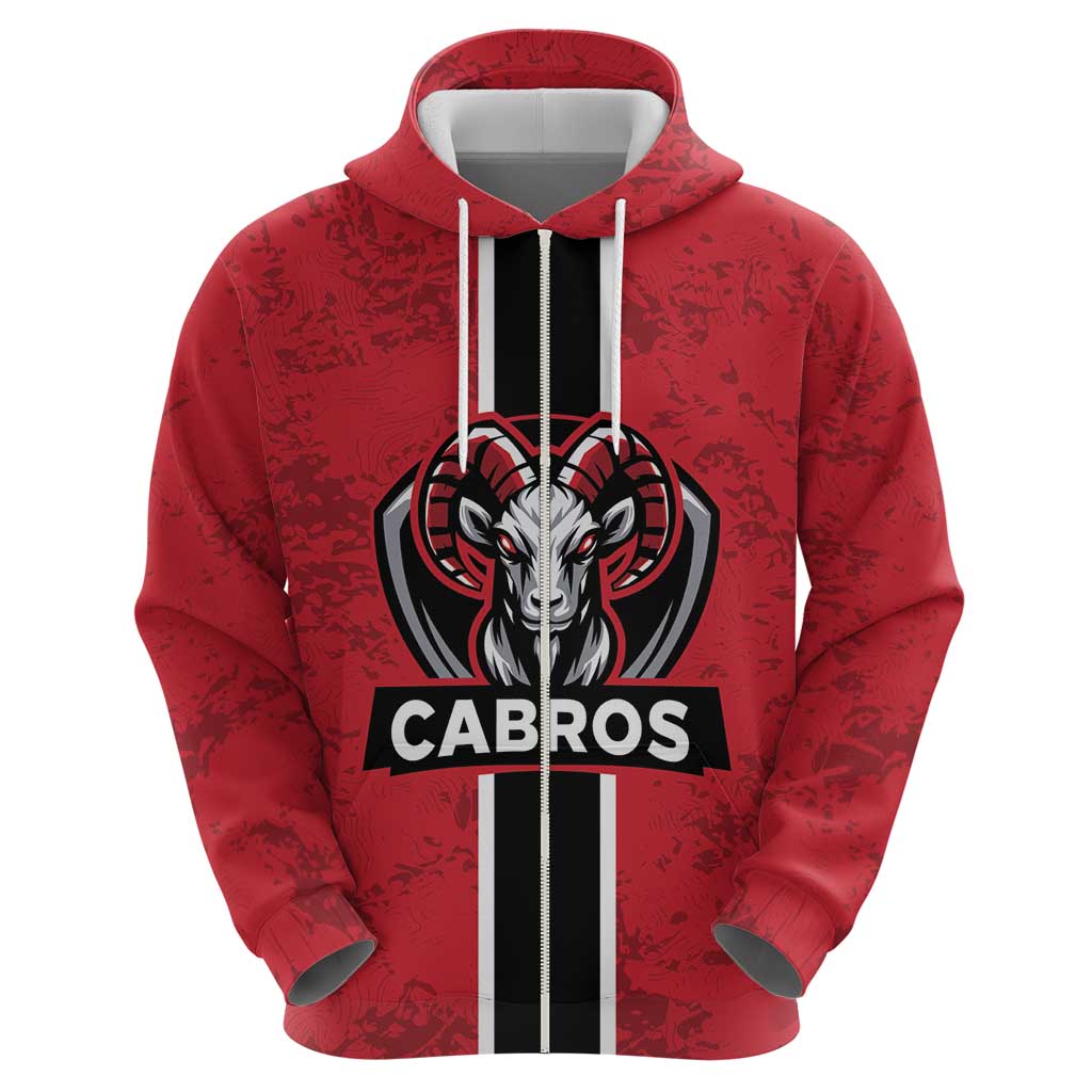 Cabros Guatemala Rugby Custom Zip Hoodie Somos Cabros Vamos Cabros - Wonder Print Shop