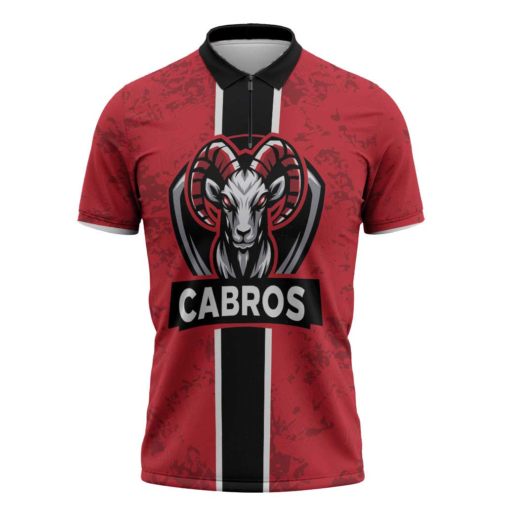 Cabros Guatemala Rugby Custom Zipper Polo Shirt Somos Cabros Vamos Cabros - Wonder Print Shop
