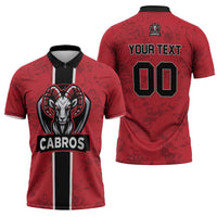 Cabros Guatemala Rugby Custom Zipper Polo Shirt Somos Cabros Vamos Cabros - Wonder Print Shop