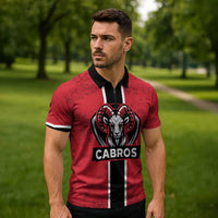 Cabros Guatemala Rugby Custom Zipper Polo Shirt Somos Cabros Vamos Cabros - Wonder Print Shop