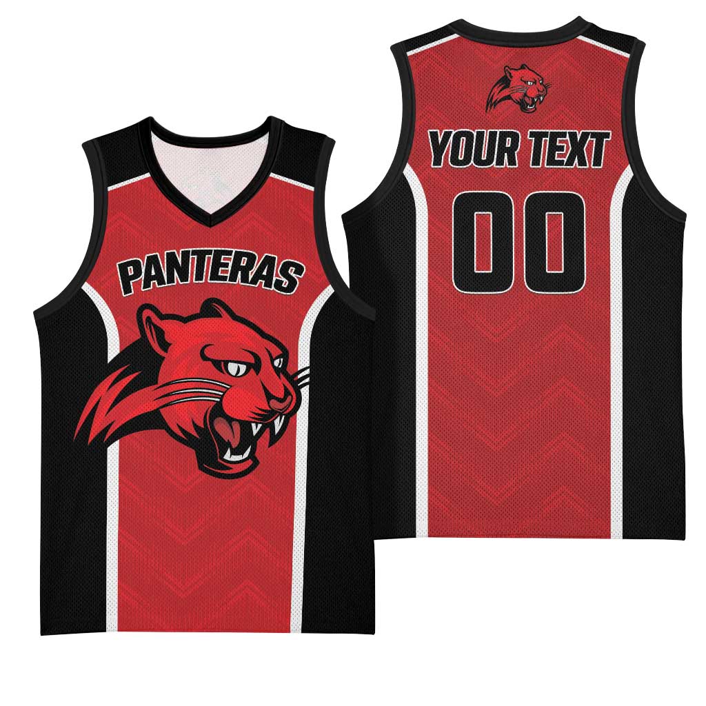 Panteras Guatemala Rugby Custom Basketball Jersey Siempre Fuertes Siempre Panteras - Wonder Print Shop