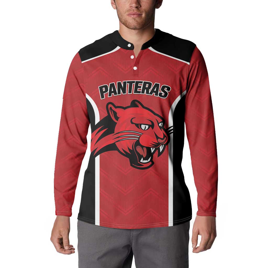 Panteras Guatemala Rugby Custom Button Sweatshirt Siempre Fuertes Siempre Panteras - Wonder Print Shop