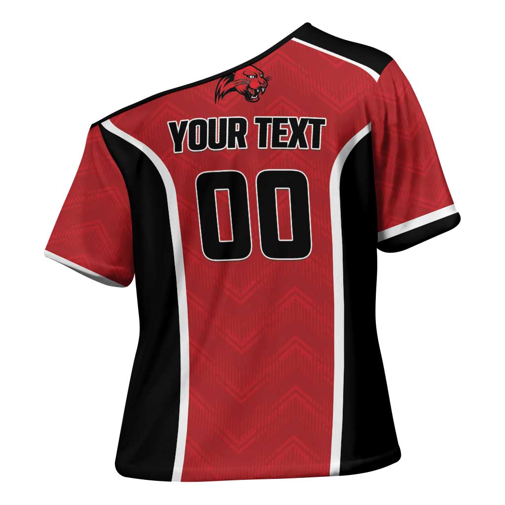 Panteras Guatemala Rugby Custom Cross Shoulder Shirt Siempre Fuertes Siempre Panteras - Wonder Print Shop