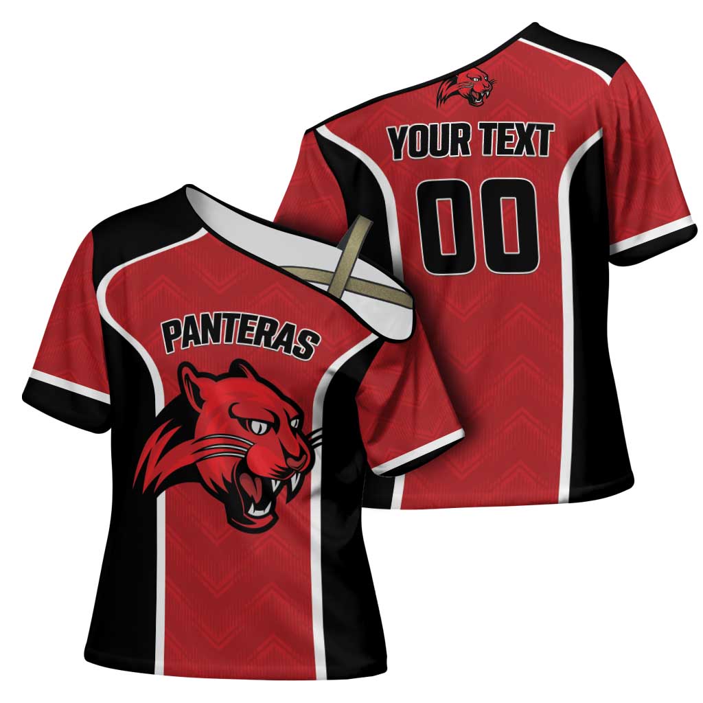 Panteras Guatemala Rugby Custom Cross Shoulder Shirt Siempre Fuertes Siempre Panteras - Wonder Print Shop