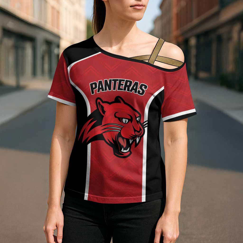 Panteras Guatemala Rugby Custom Cross Shoulder Shirt Siempre Fuertes Siempre Panteras - Wonder Print Shop