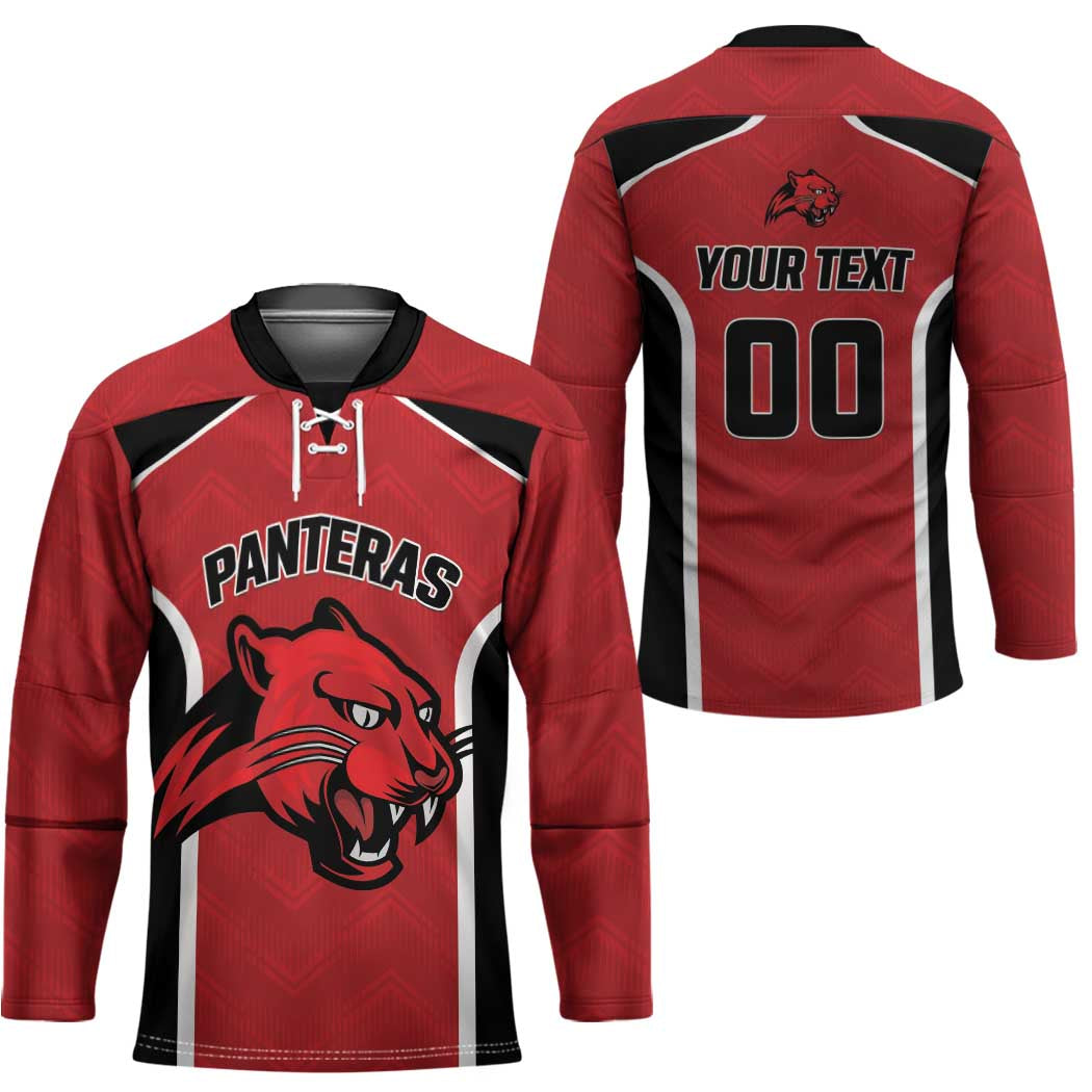 Panteras Guatemala Rugby Custom Hockey Jersey Siempre Fuertes Siempre Panteras - Wonder Print Shop