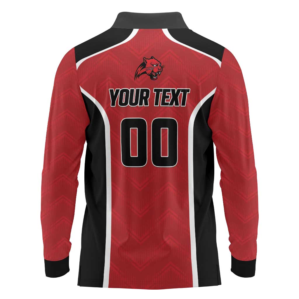 Panteras Guatemala Rugby Custom Long Sleeve Polo Shirt Siempre Fuertes Siempre Panteras - Wonder Print Shop