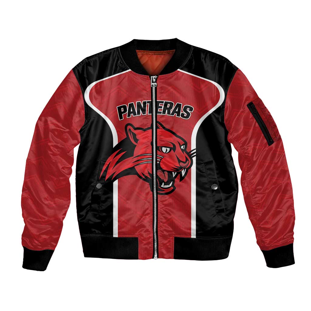 Panteras Guatemala Rugby Custom Sleeve Zip Bomber Jacket Siempre Fuertes Siempre Panteras - Wonder Print Shop