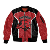 Panteras Guatemala Rugby Custom Sleeve Zip Bomber Jacket Siempre Fuertes Siempre Panteras - Wonder Print Shop