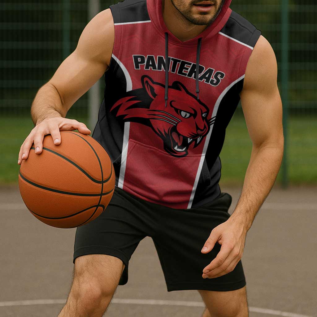 Panteras Guatemala Rugby Custom Sleeveless Hoodie Siempre Fuertes Siempre Panteras - Wonder Print Shop