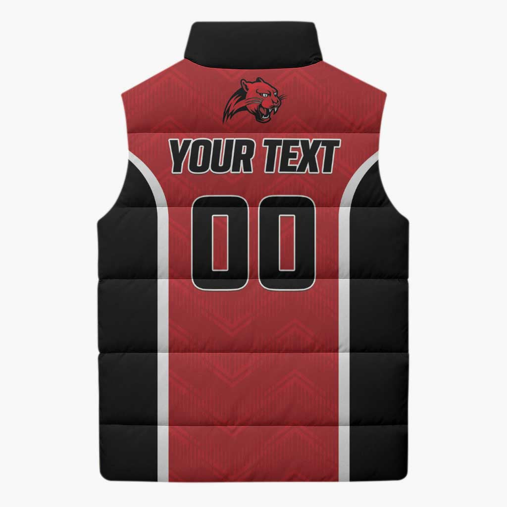 Panteras Guatemala Rugby Custom Sleeveless Puffer Jacket Siempre Fuertes Siempre Panteras - Wonder Print Shop