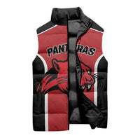 Panteras Guatemala Rugby Custom Sleeveless Puffer Jacket Siempre Fuertes Siempre Panteras - Wonder Print Shop